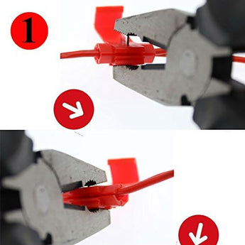 Quick splice wire terminals in yellow color, designed for 10-12 AWG wire connections.