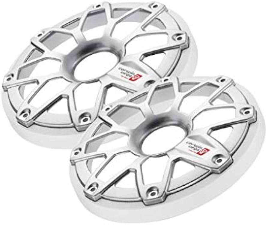 Cerwin Vega SM8FWW 8" RPM Stroker Series Flush Mount Speaker Grilles with Powder Coating (White, Pair)