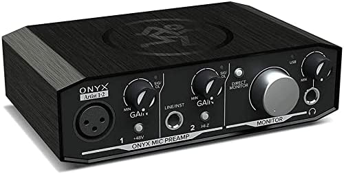 Mackie Onyx Artist 1·2 USB Audio Interface & CR8-XBT Monitors & 2 6-Feet 1/4" to 1/4" Cable