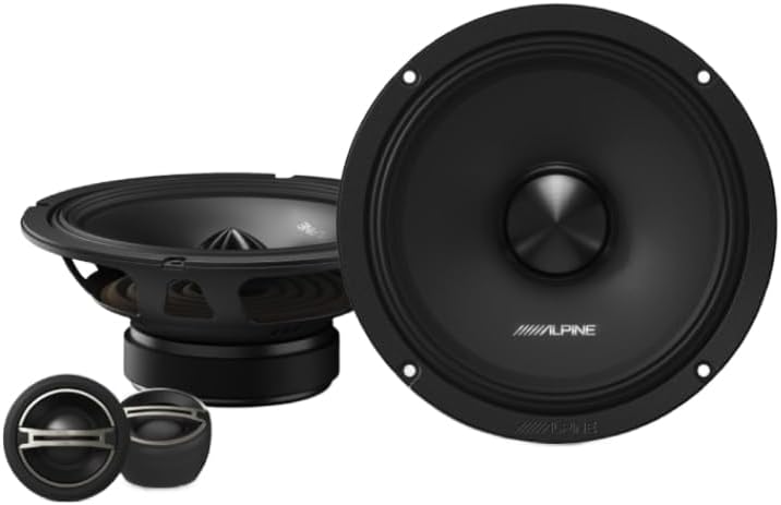 Alpine DM-65-G DM-65C-G 6.5" Component Speaker Set + DM-65-G 6-1/2" 400W  Coaxial Speakers Bundle