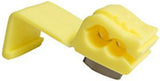 Quick splice wire terminals in yellow color, designed for 10-12 AWG wire connections.