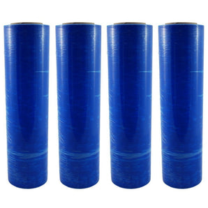 Absolute U.S.A 4 BLUE 18"x 1500 SQ FT Roll 80 Gauge Thick Stretch Packing Wrap Pallet Shrink Film