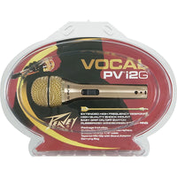 Thumbnail for Peavey PVI 2G Gold Cardioid Unidirectional Dynamic Vocal Microphone with XLR Cable