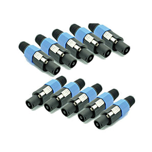 Mr. Dj USA SPMH10 10 pcs Speakon Male Head Connector Allows for Speaker Cables