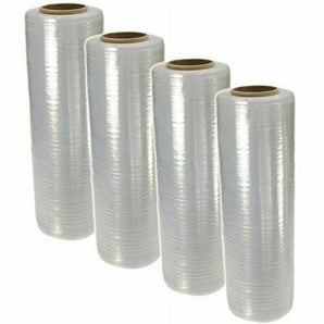 BM PAPER USA Clear Shrink Wrap 4 Rolls 18" 1500 Square Feet