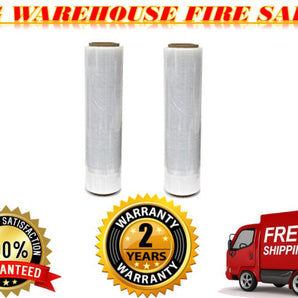 2 Rolls Hand Stretch Plastic Film Shrink Pallet Wrap 18" X 1200 X 80