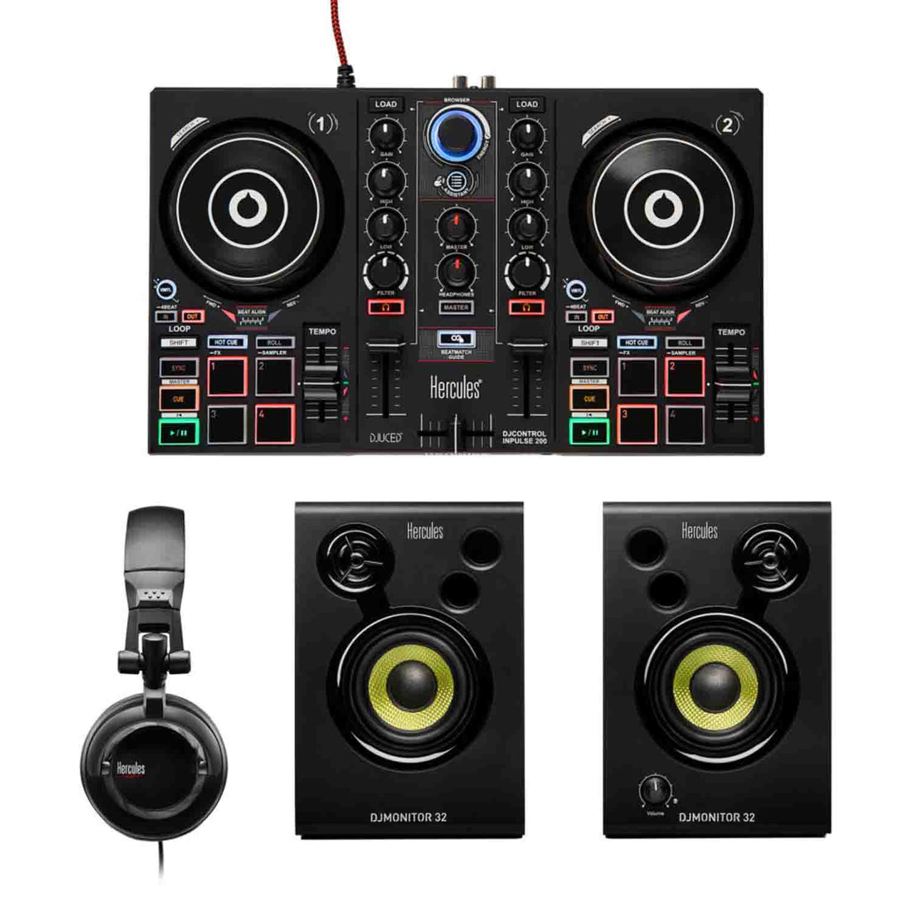 Hercules DJLearning Kit Complete DJ System for Beginners