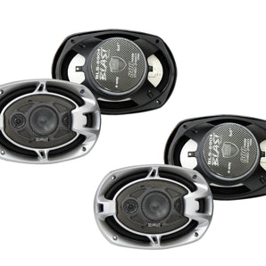 2 Pair Absolute BLS-6904 6 x 9" Blast Series 4 Way Car Speakers 800 Watts Max