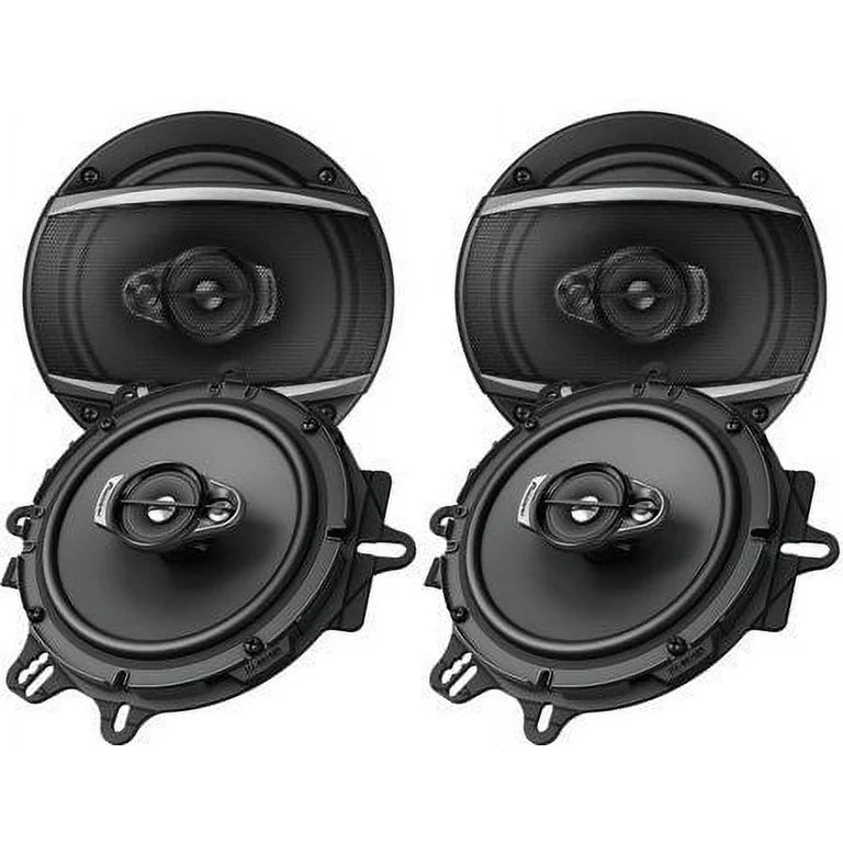 2 Pairs Pioneer TS-A1670F 6.5" 3-Way 320 Watt Coaxial Car Audio Speakers + Mobile Magnet