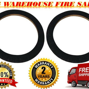 2 12" Black Carpeted MDF Car Stereo Speaker Woofer Subwoofer Sub Ring Spacer