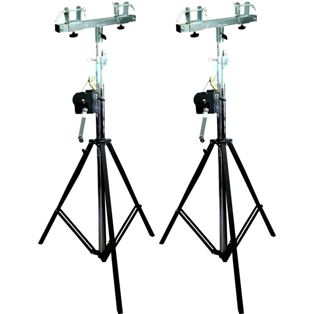 (2) MR TRUSS ST200 & SBC250 Crank Light Stand<br/> Pro Lighting 12 Foot Crank Light Stand & Square Truss T-Bar