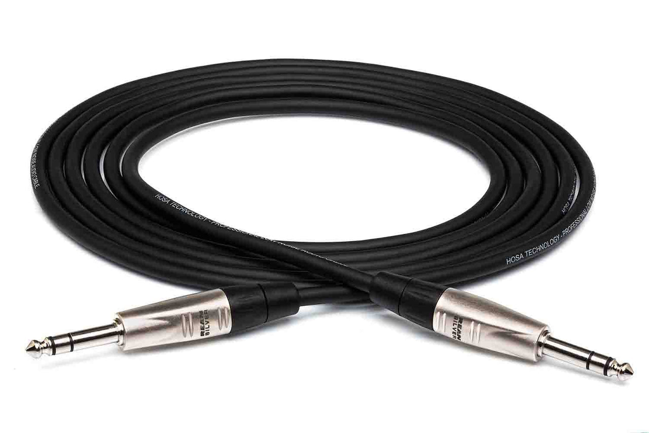 Hosa HSS-020 Pro Balanced Interconnect Cable, REAN 1/4 in TRS to Same - 20 Feet