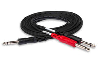 Thumbnail for Hosa STP-201 Insert Cable 1/4 in TRS to Dual 1/4 in TS – 1 Meter