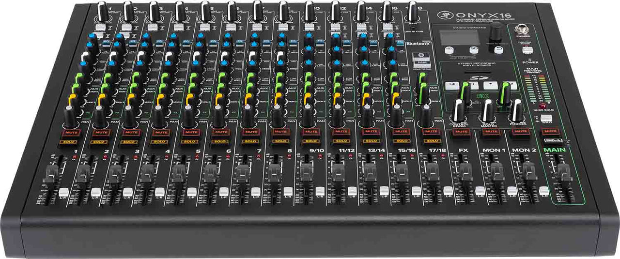 Mackie Onyx16, 16-Channel Premium Analog Mixer with Multi-Track USB