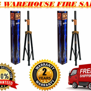 2 Mr Dj Heavy Duty Deluxe Pro Audio Tripod DJ PA Speaker Stands Extend to 7 feet