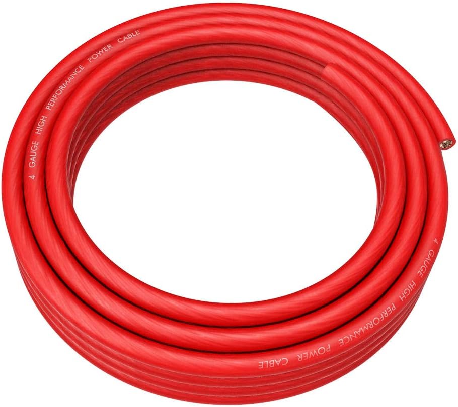 10 FT Red 8 Gauge Primary Speaker Wire or Amp Power Ground Car Audio FLEXIBLE