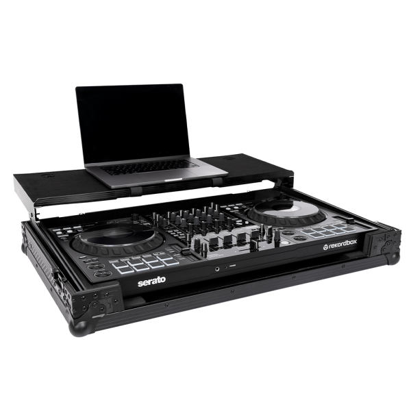 Headliner Pitch Black Flight Case for Pioneer DJ DDJ-FLX10 with Laptop Platform and Wheels