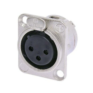 NEUTRIK NC3FD-L-1 3-PIN XLR Female D Type Panel Mount - Nickel