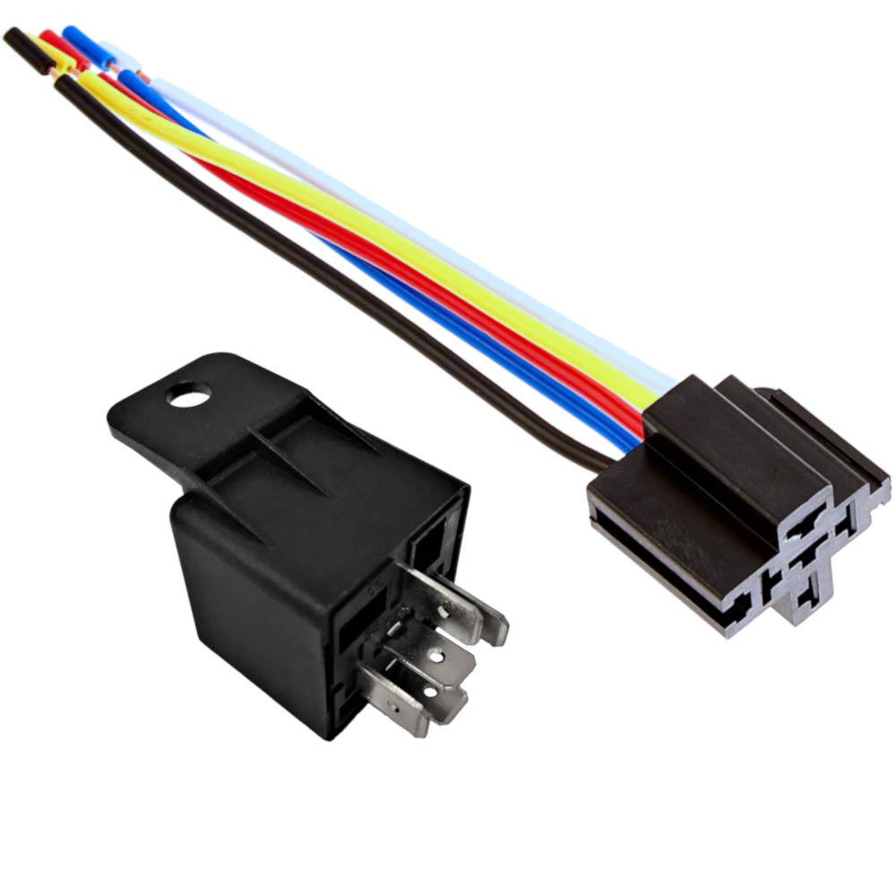 Absolute USA 2x 12Volt 30/40 Amp Car Auto Automotive Marine Relay With Wiring Harness And Socket