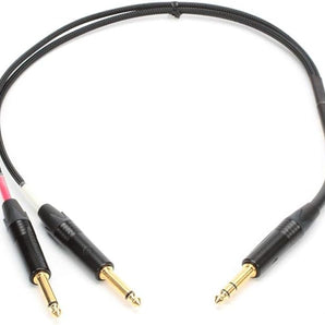 Mogami GOLD INSERT TS-12 TS Cable - 1/4-inch TRS Male to Dual 1/4-inch TS Male - 12 foot