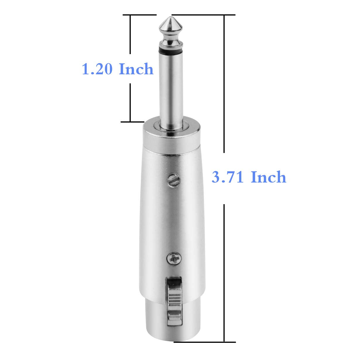 AT TQTMXLRF XLR Female to 1/4" Mono Male Adapter Converter Gender Audio Coupler