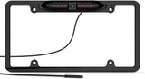 Backup camera license plate with HD night vision and waterproof design for rear view safety.