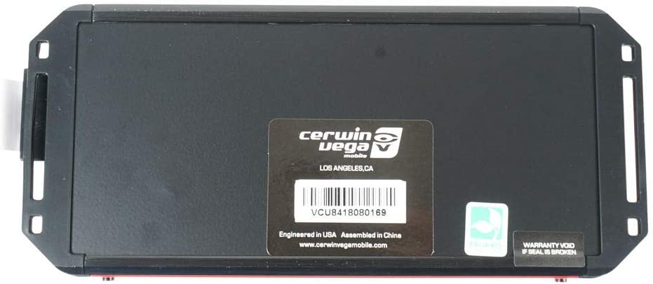Cerwin Vega VCU84 1200 Watts Class D Marine Amplifier with Remote Bass Knob Control