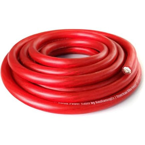 Absolute P020RD 0 Gauge 20 Feet Red Power Ground Wire Cable