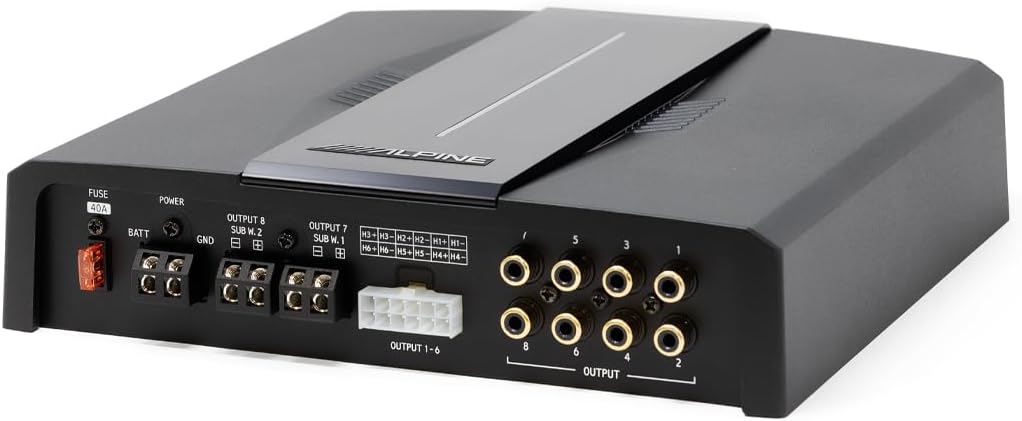 Alpine PXE-C80-88 900W RMS Class D PXE Series 8 Channel Car Amplifier with Automatic Sound Tuning