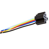 Absolute 2x 12V 30/40 Amp automotive marine relay showing side view with mounting tab.