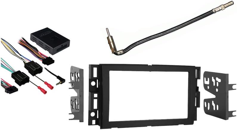 Compatible Fit Chevy Avalanche 2007-2013 Double DIN Dash Kit GMOS-LAN-01 Non-Amplified Harness Antenna Adapter