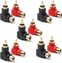 Thumbnail for The Install Bay by Metra RCAMRA-10 Mini Right Angle RCA Barrel Connector (10/pk)