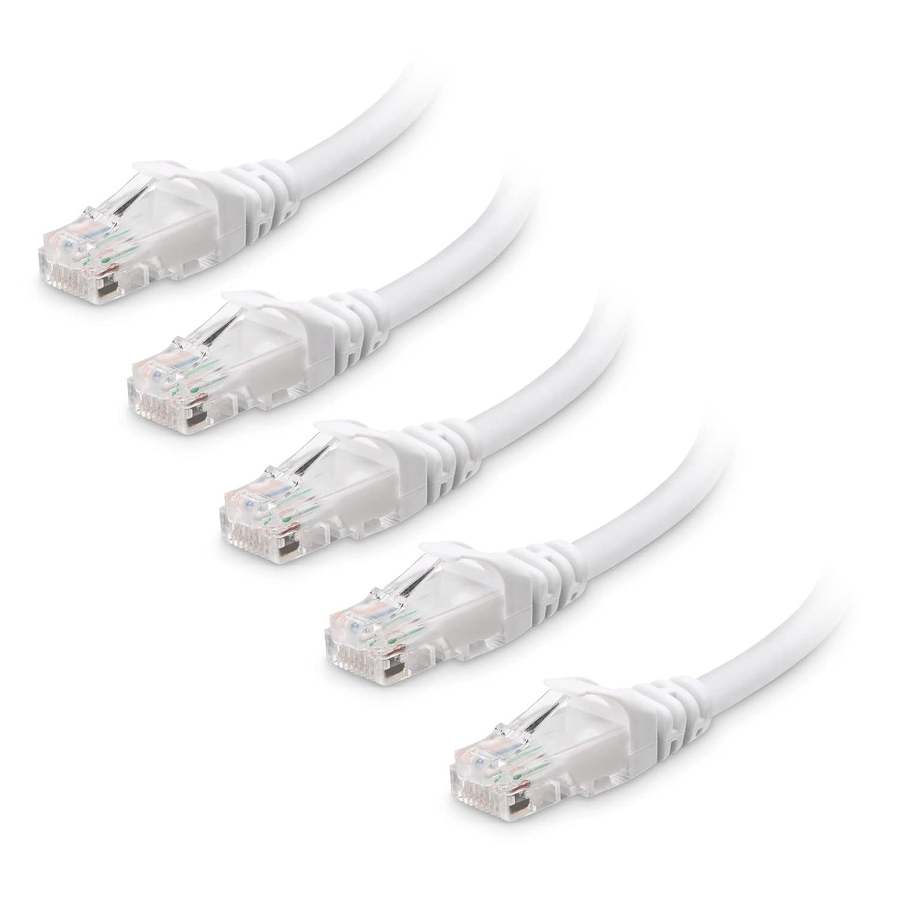20 A-T 3' Cat6a Ethernet network patch cable RJ45 23AWG 600M solid copper wire White