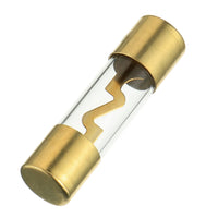 Thumbnail for 10 Patron P-AGU60 60 Amp AGU gold plated fuses round glass fuse