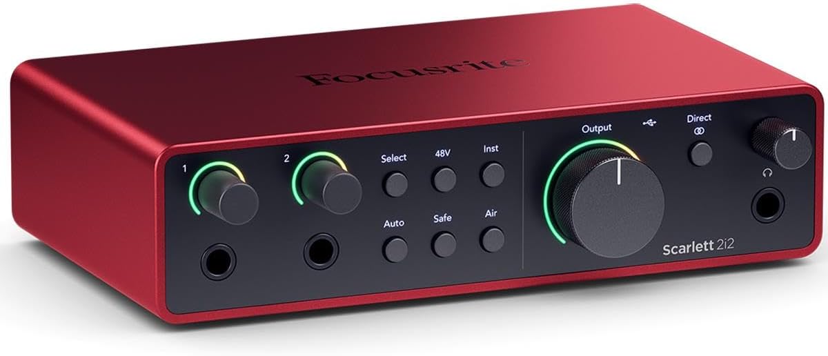 Focusrite Scarlett Solo 4th Gen 2x2 USB Audio Interface With Single Microphone Preamp