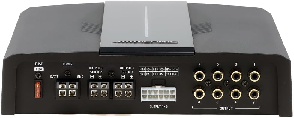 Alpine PXE-C80-88 900W RMS Class D PXE Series 8 Channel Car Amplifier with Automatic Sound Tuning