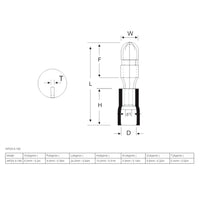 Thumbnail for American Terminal E-BVLMYV-100 Male Bullet Plug Connectors