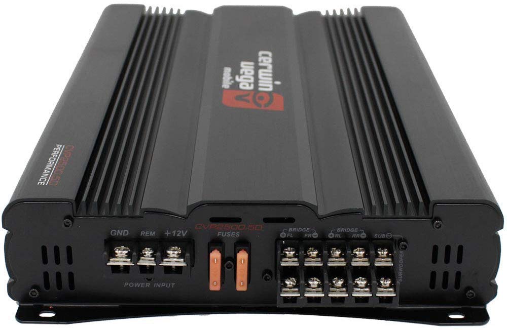 Cerwin Vega CVP2500.5D 2500W 5-Channel Car Audio Amplifier + 5 Channels Amp Kit