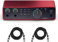 Thumbnail for Focusrite Scarlett Solo 4th Gen 2x2 USB Audio Interface With Single Microphone Preamp & 2 XLR Cable