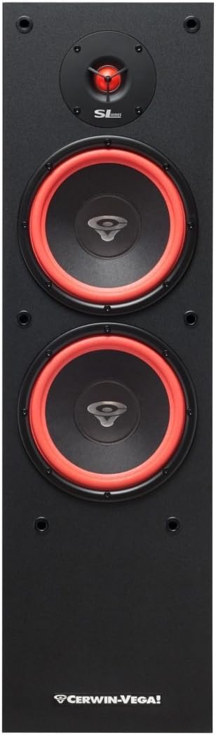 2 Cerwin Vega SL-28 Dual 8" 2-Way Home Audio Floor Speaker (Passive, Unpowered)