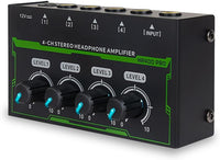 Thumbnail for MR DJ Microamp HA400PRO Ultra-compact 4-channel stereo headphone amplifier