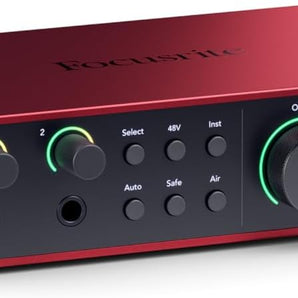 Focusrite Scarlett Solo 4th Gen 2x2 USB Audio Interface With Single Microphone Preamp & 2 XLR Cable