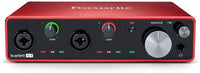 Thumbnail for Focusrite Scarlett 2i2 Studio 4th Gen USB Interface Microphone Headphones Software Suite Broadcast Arm Springs XLR Cable Pop Filter