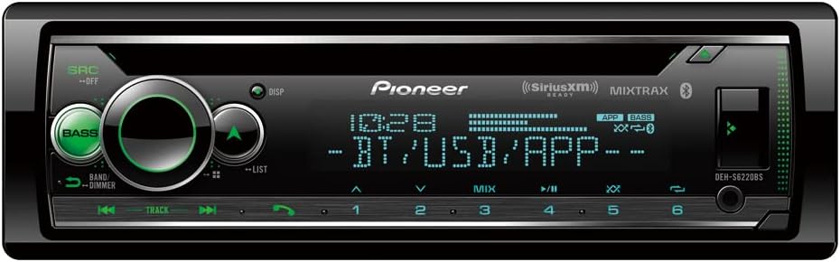 Pioneer DEH-S6220BS 1-DIN CD/DM Bluetooth & Dash Kit Fit 2001-2005 Honda Civic