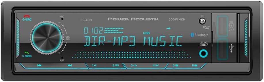 Power Acoustik PL-40B Single-DIN 4.3-Inch DVD Receiver with Bluetooth