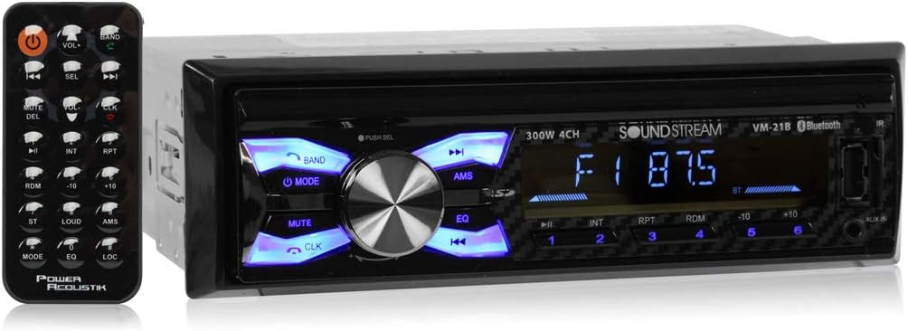 Soundstream VM-21B Single-DIN Digital Media Player w/ USB Playback & Bluetooth