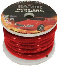 Thumbnail for Absolute P020RD 0 Gauge 20 Feet Red Power Ground Wire Cable