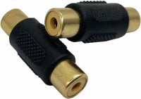 Thumbnail for 10 Pack Female to Female Gold RCA cable cord Coupler Joiner barrel Connectors