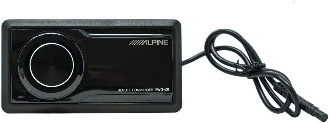 Alpine PWD-X5 Powered Subwoofer Powered Compact Subwoofer Enclosure with Built-in Amplifier & Digital Sound Processor (DSP)