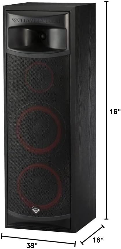 2 Cerwin-Vega XLS-28 Dual 8" 3-Way Home Audio Floor Tower Speaker